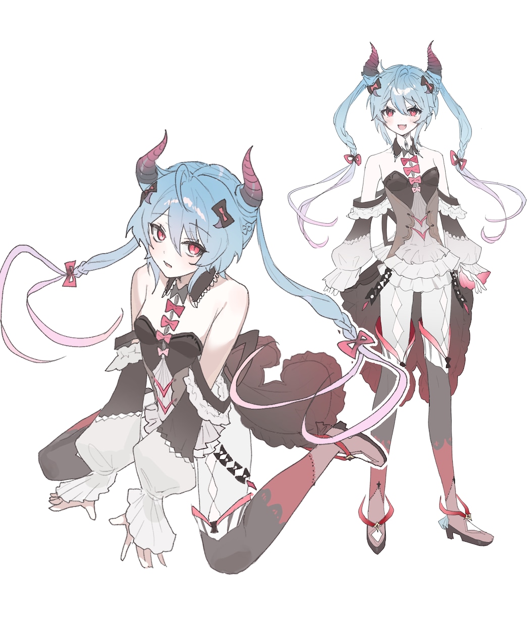 可愛い・綺麗な女の子のキャラクターデザイン承ります 3面図・４面図にも対応しております！ イメージ4
