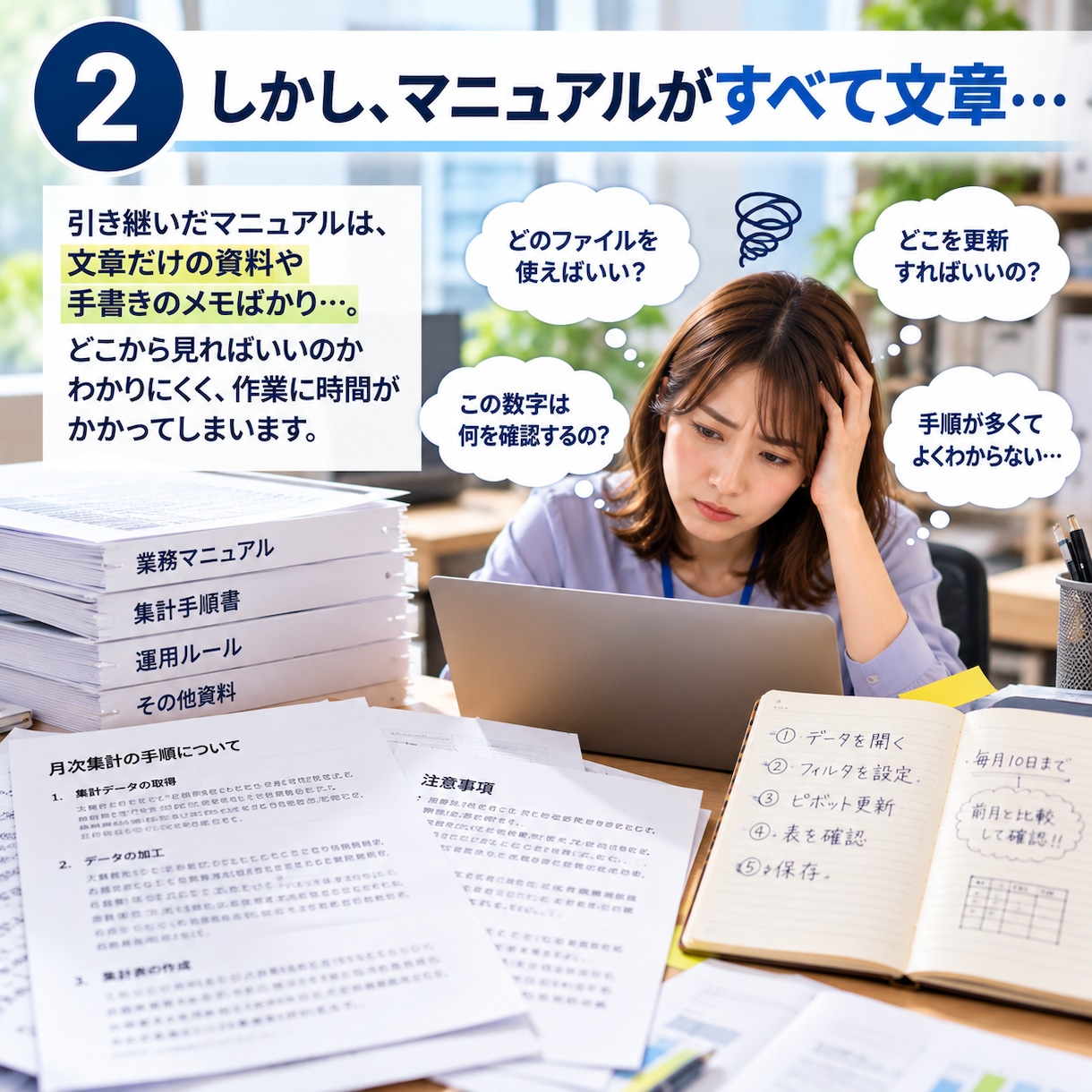 Excel業務の引継ぎマニュアルを作成します 文章だけの手順を画面や図解でわかりやすく整理します イメージ2