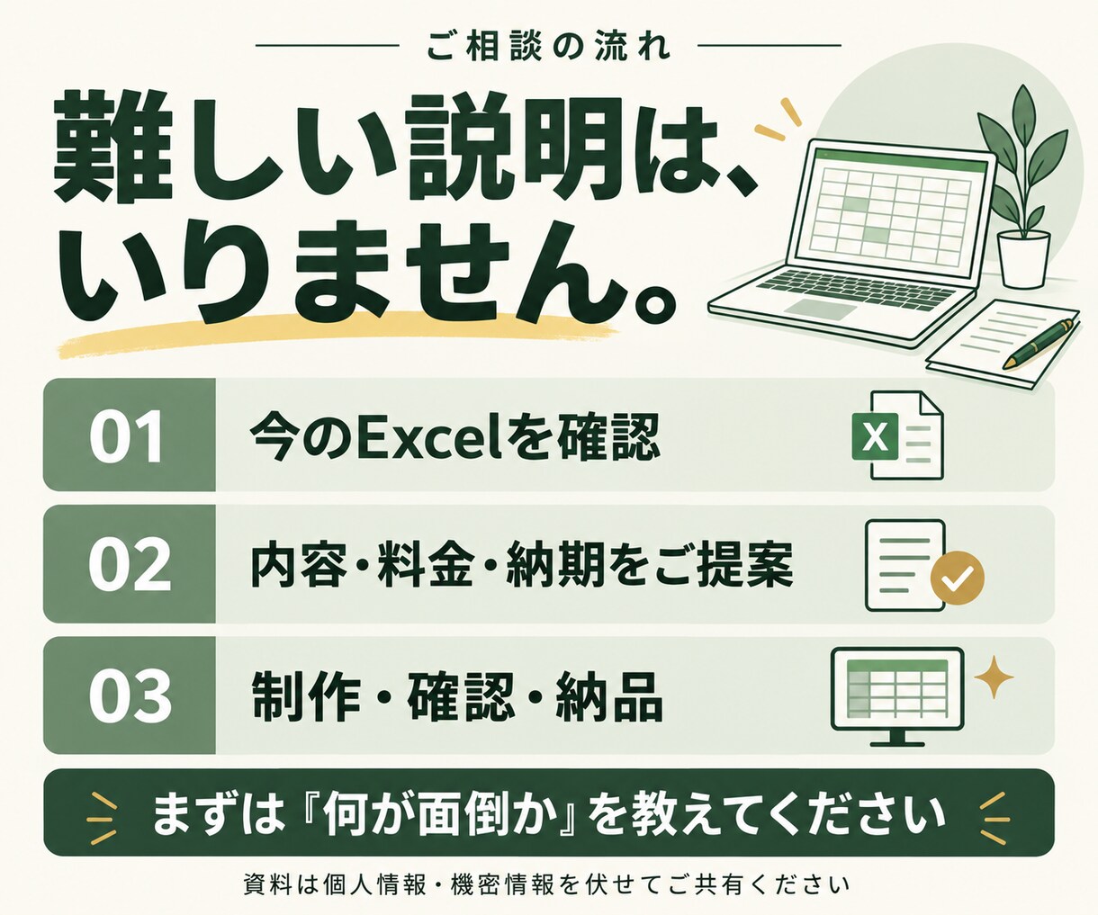 毎月のExcel集計・報告書を自動化します 面倒な転記や集計を減らし、翌月も使える仕組みに イメージ3