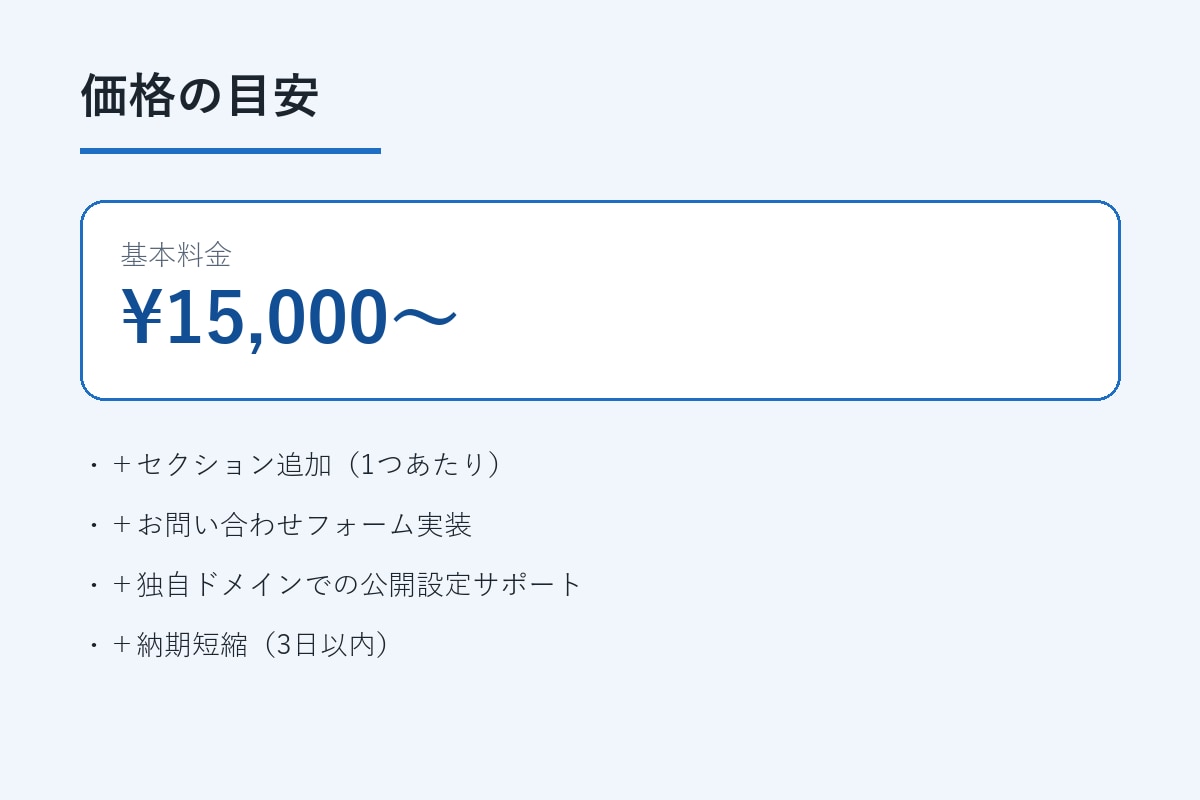LPのコーディング・実装を代行します デザインを渡すだけ、公開まで対応します イメージ3