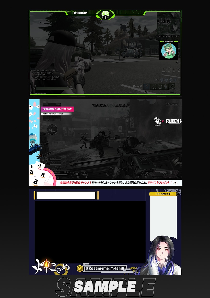 アニメーションオーバーレイ制作します 企業様との実績あり！eスポーツ、ゲーム配信などに！ イメージ3