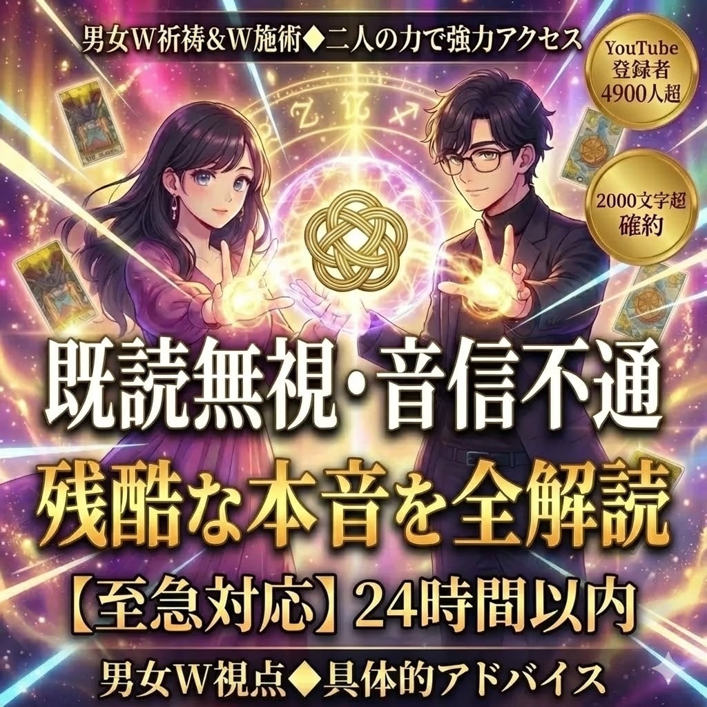 復縁不倫｜お相手の本音と攻略法をW鑑定から授けます 不利な状況を覆し、相手があなたを手放せなくなる未来を手にする イメージ1