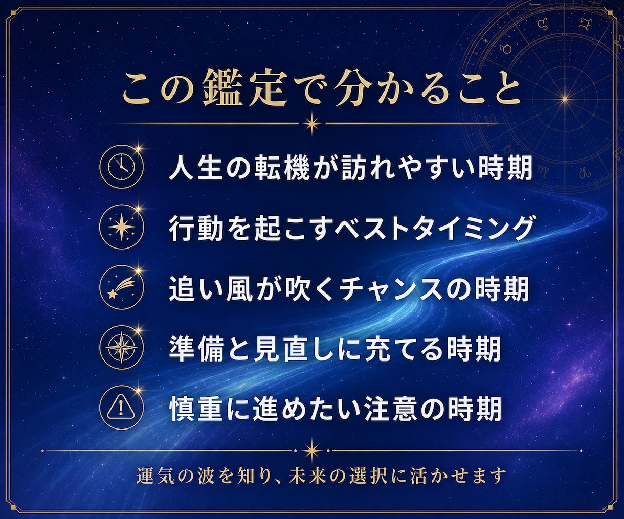 時期読み☆人生の転機とタイミングを読み解きます 西洋占星術の3つの手法で運気の流れを多面的に未来予測 イメージ4