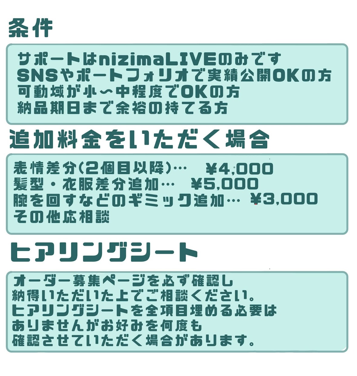 Live2Dデザインからモデリングまで承ります 修行お試し価格（10月受注分まで） イメージ2