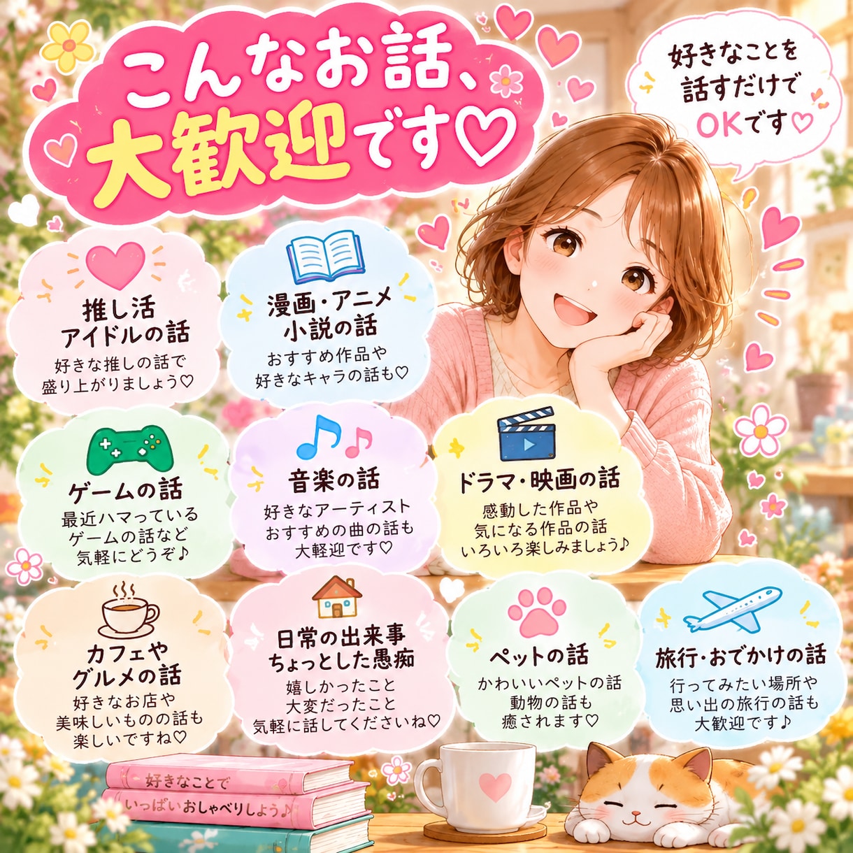 自分の声忘れてない？気軽におしゃべりできます 推し活も日常の雑談も♡カフェ気分で楽しくおしゃべり♪ イメージ2