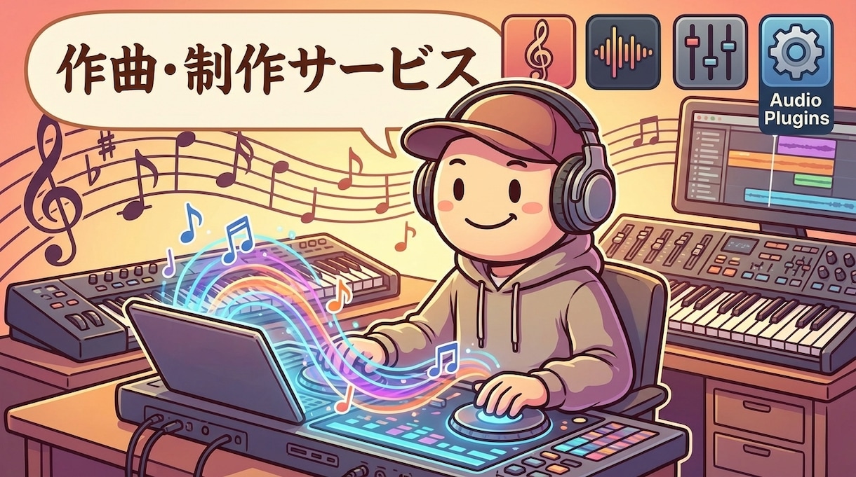 作曲お困りサービス！音楽に関するお悩み解決します 作曲、ミックスマスタリングでお困りのことがあればなんでも解決 イメージ1