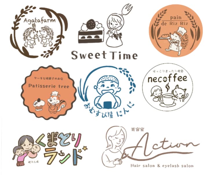 手書きでほっこり！可愛さ溢れるロゴを作ります 【５名様限定価格】飲食店・サロンなど！あなたの想いをロゴに イメージ6
