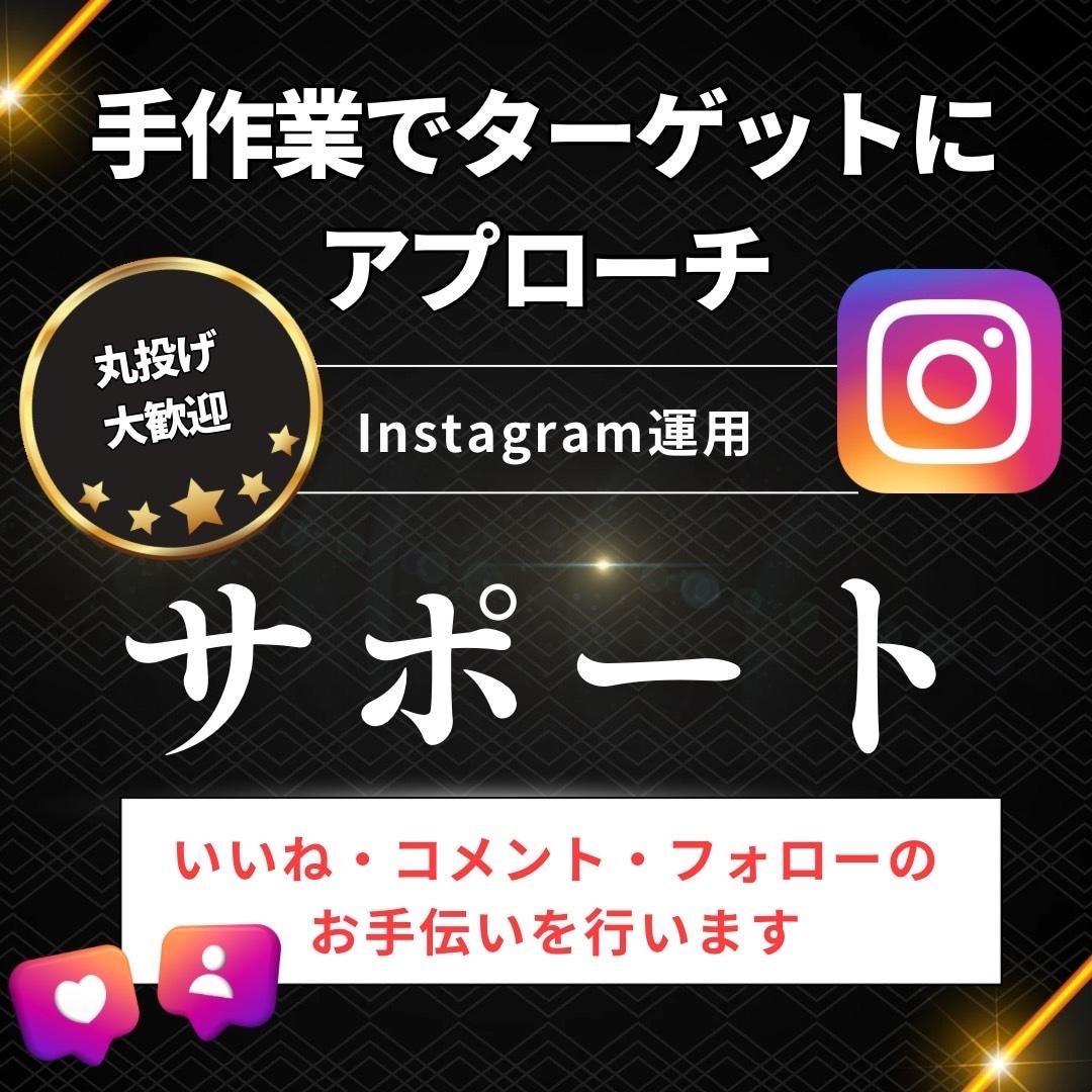 Instagram運用を行います 丸投げOK！完全手作業でターゲットにアプローチ！ イメージ1
