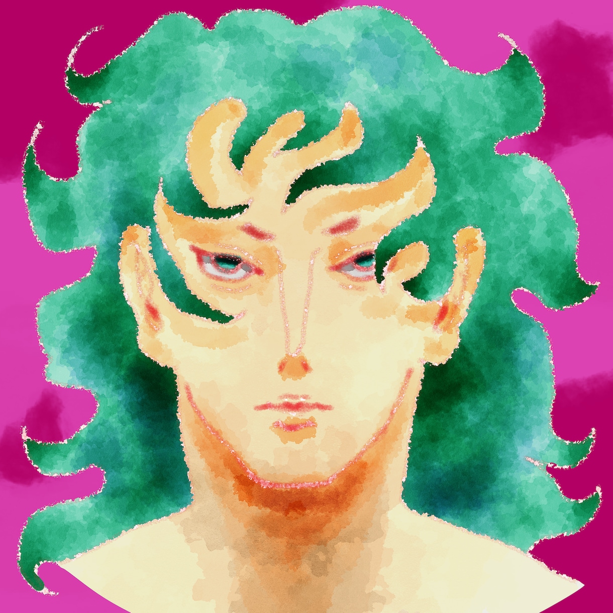 華やかな首元までのイラスト作成します シンプルで華やかなイラストを作成します イメージ2