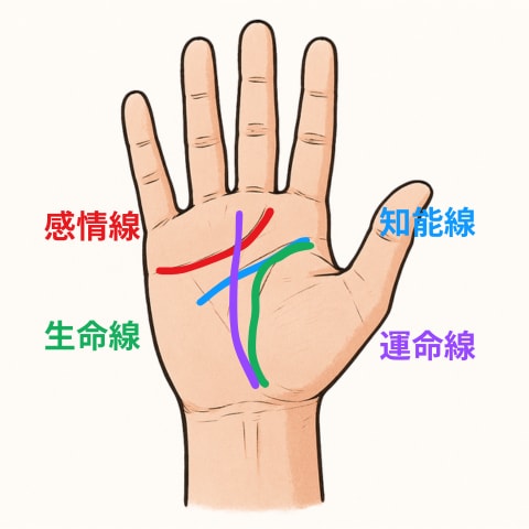 即日鑑定！入門編！！手相占います 4大基本線だけのやさしい鑑定｜生命感情知能運命をワンコインで イメージ2