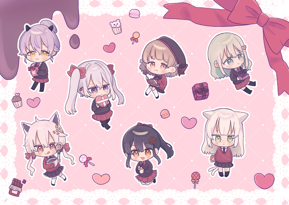 かわいい配信画面を制作します ふわふわかわいいイラストが得意です♪ イメージ2