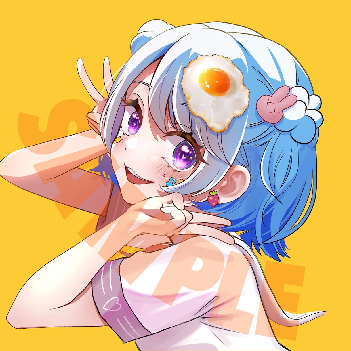 鮮やかでかわいいSNSアイコンを制作いたします 活き活きとしたビビッドなアイコンで、個性を全面に出します☆ イメージ1