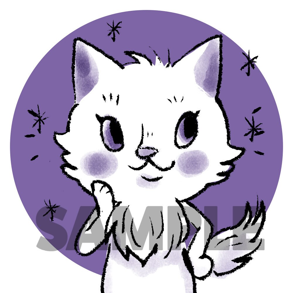 ポップでゆるかわな猫イラストアイコン描きます お好きな動物・ペットをかわいいオリジナルキャラクターに♩ イメージ4
