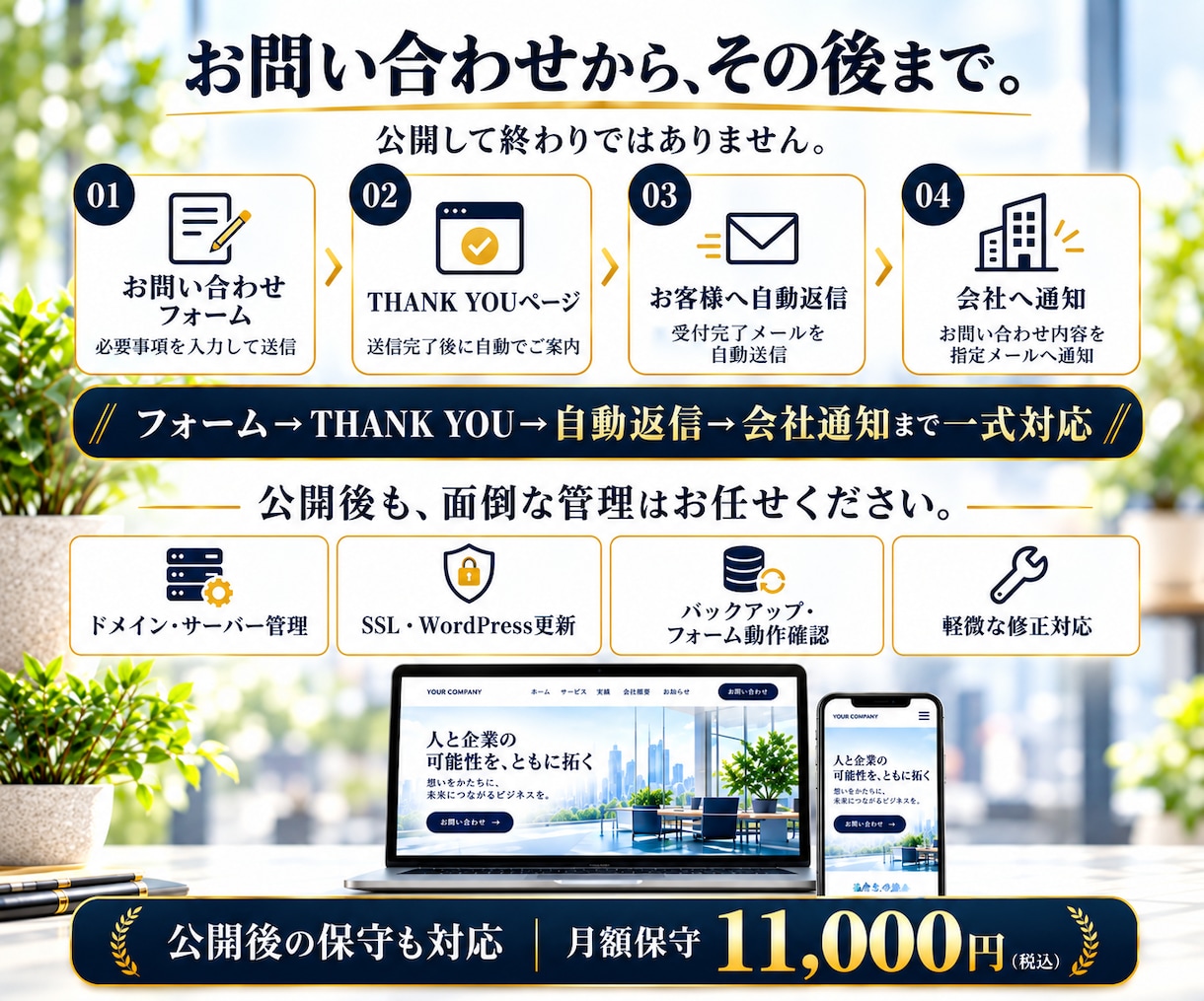 会社ホームページを丸ごと制作しますます ヒアリングから構成・文章・公開まで丸投げOK イメージ3