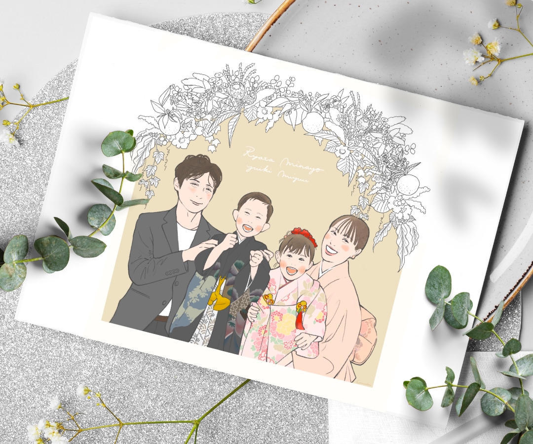 シンプルお洒落で似てる✨きれいめ似顔絵を描きます 結婚祝/誕生日/記念日/還暦祝/プレゼントに◎ イメージ1