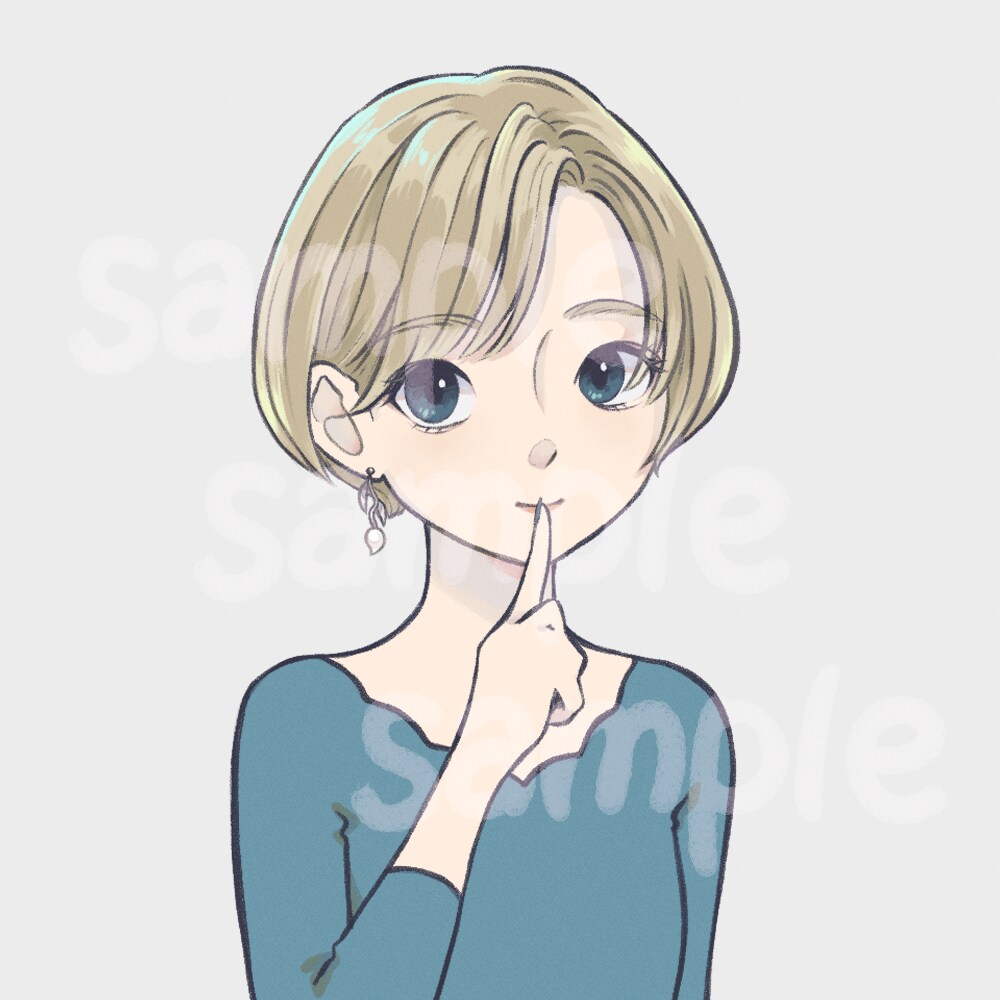 瞳が印象的な女の子アイコン描きます 商用利用可能＊カワイイアイコンいかがでしょうか イメージ3