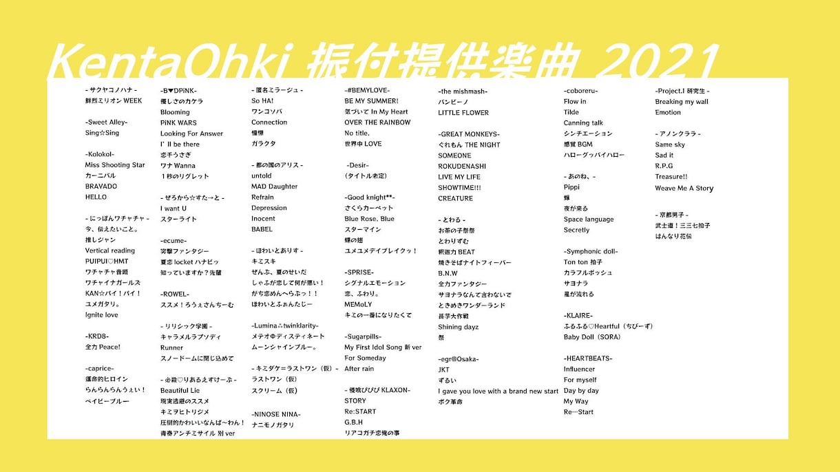アイドルグループ、楽曲曲振り付けします 関西を拠点に活躍する振付師 KentaOhki による提供！ イメージ3