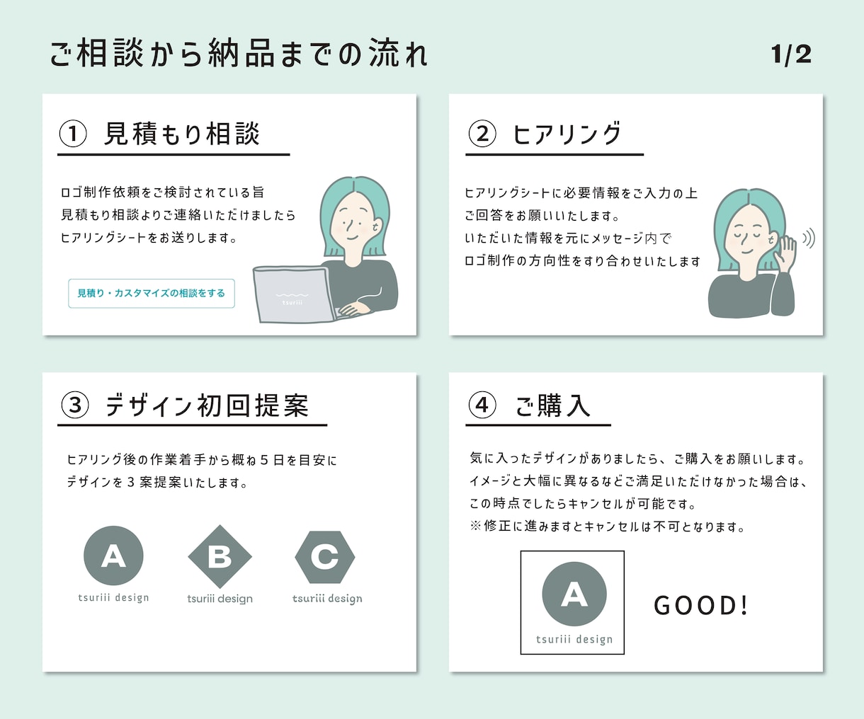 想いをカタチに＊心に残る特別なロゴ制作します ＼初回提案無料／デザインをみてからご購入検討いただけます！ イメージ2
