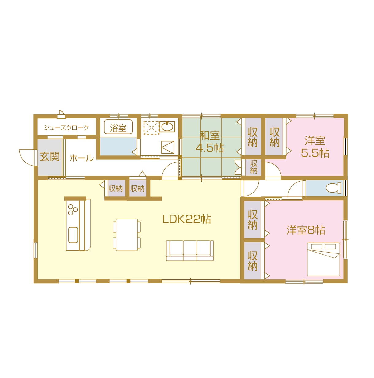 間取り図をイラストレーターできれいに制作します シンプル・見やすい・広告やチラシにきれいに掲載できます イメージ2