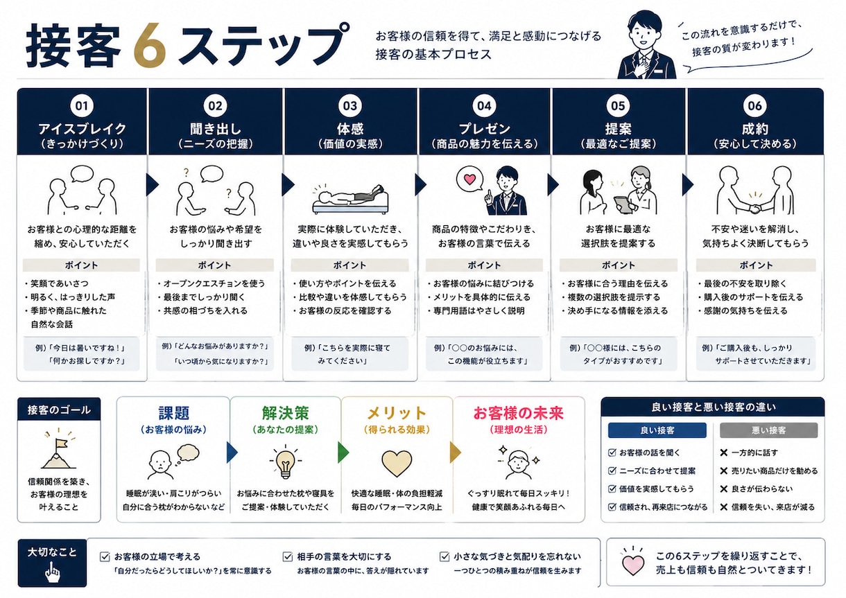 現役店長が「売れる接客」を図解資料にします 販売歴20年の現場ノウハウを図解化します イメージ3