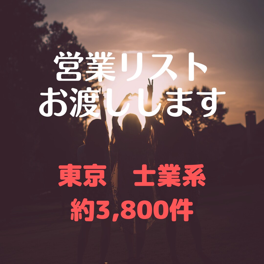 リスト（東京・士業等）を販売いたします Googleマイビジネス登録情報をもとに3,800件ほど イメージ1