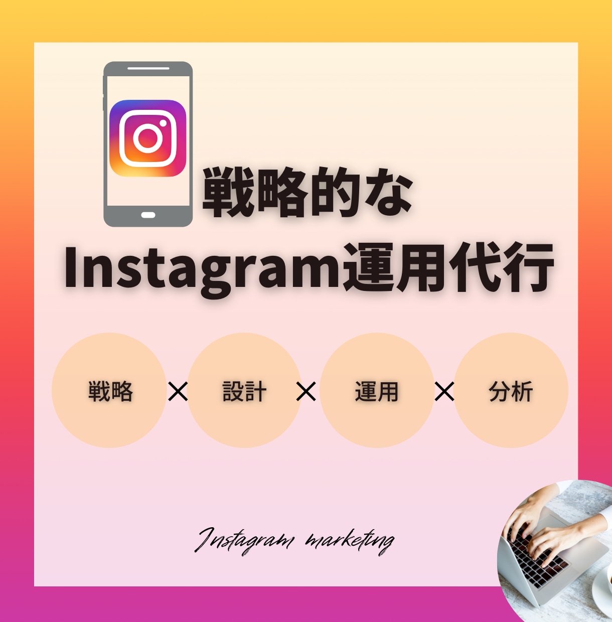 戦略的なインスタグラム運用代行をします 店舗・事業主様向け！マーケティングパートナーとなります イメージ1