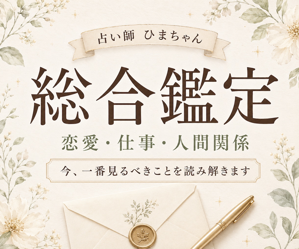 恋愛・仕事・人間関係をまとめて総合鑑定します 悩みが重なった時、今一番見るべきことをお伝えします イメージ1
