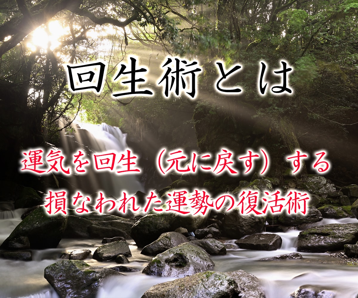 今まで何の効果も無かった方は必見！回生術を行います ２０２６年を幸せに迎える～恋愛運・金運・健康運・仕事運アップ イメージ3