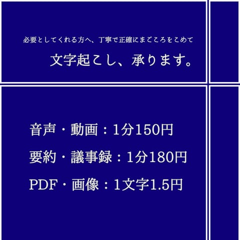 AI下書き＋全文聞き直しで修正｜文字起こし承ります 会議・インタビュー・講演の文字起こし承ります。 イメージ1