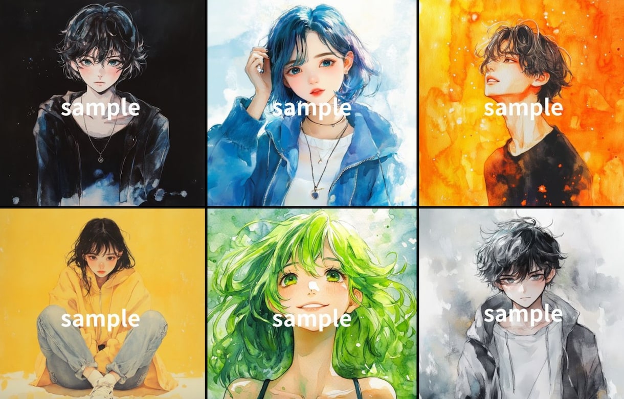おしゃれなアイコン作成（SNS用：4枚制作）します 最短2日！X・Instagramにピッタリなアイコン制作！ イメージ2