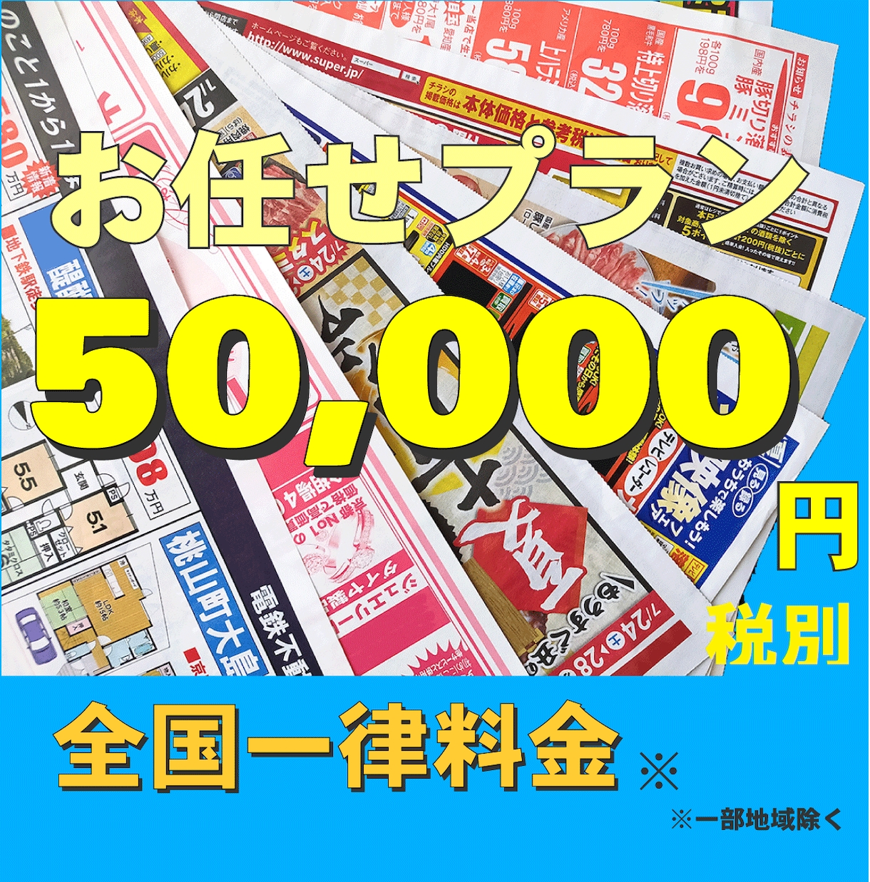販促チラシを（折込／ポスティング）お任せ配布します エリア分析〜配布〜報告までプロが一括対応 イメージ1