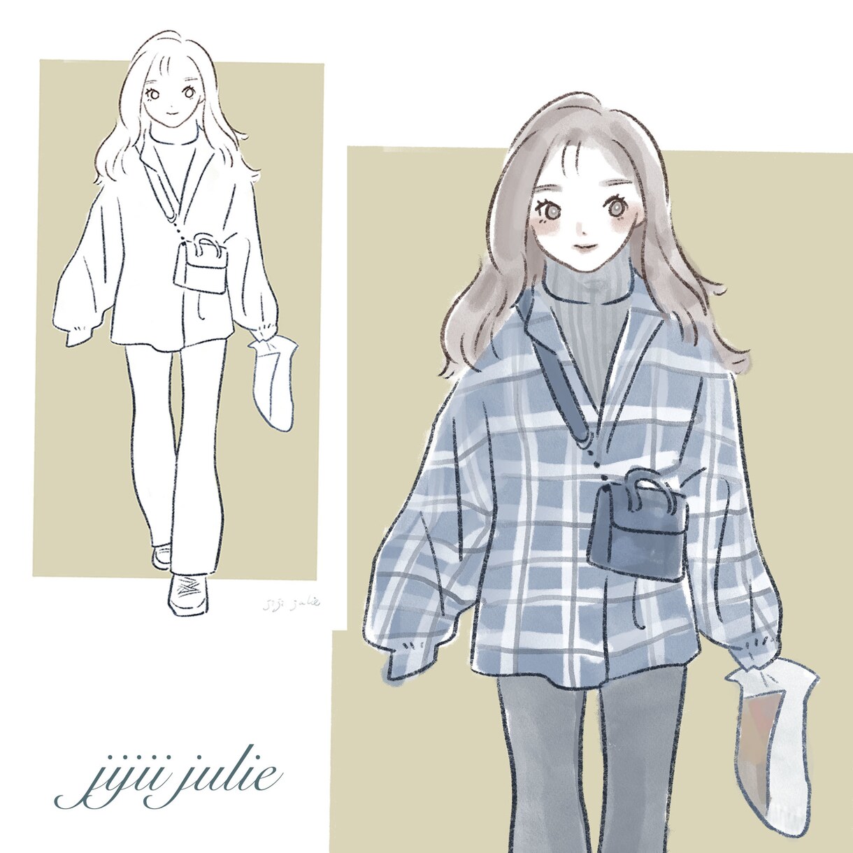 お洒落かわいい♪ファッションイラスト描きます ファッション系SNSやブログ/雑誌の挿絵、カットイラストに イメージ3