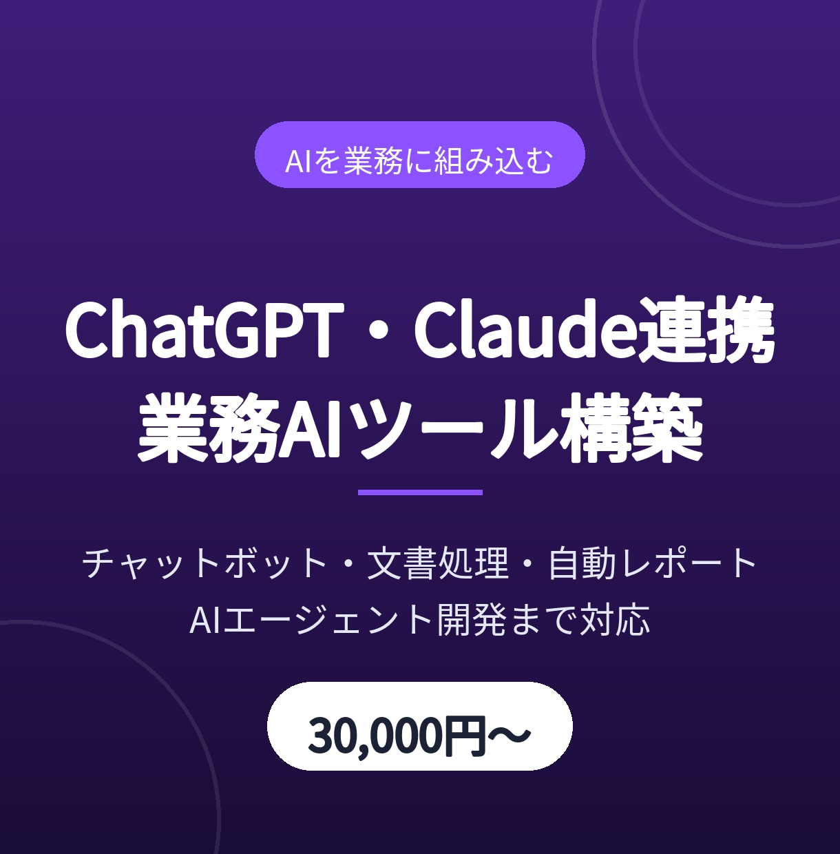 ChatGPT連携の業務AIツールを構築します 問い合わせ対応・文書処理・情報収集をAIで自動化 イメージ1