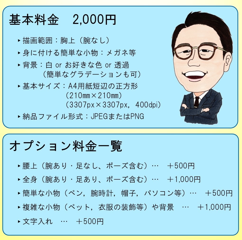 2～3頭身！プチかわいいデフォルメ似顔絵描きます SNSや友人へのプレゼント、ビジネス場面にも最適！ イメージ3