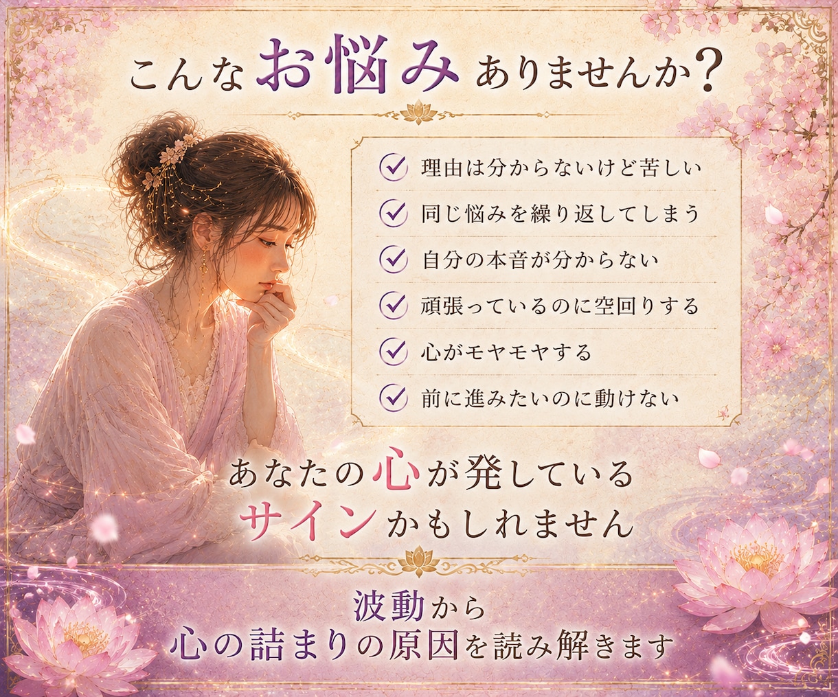 なんとなく苦しい原因を波動タロットで解消します 「なんとなく苦しい」の正体を見つけませんか？ イメージ2