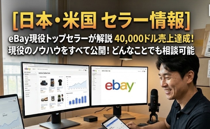 月商4万ドル現役セラーがeBayの悩み相談乗ります リサーチ・出品・発送・トラブル対応まで全てサポート可能です イメージ1