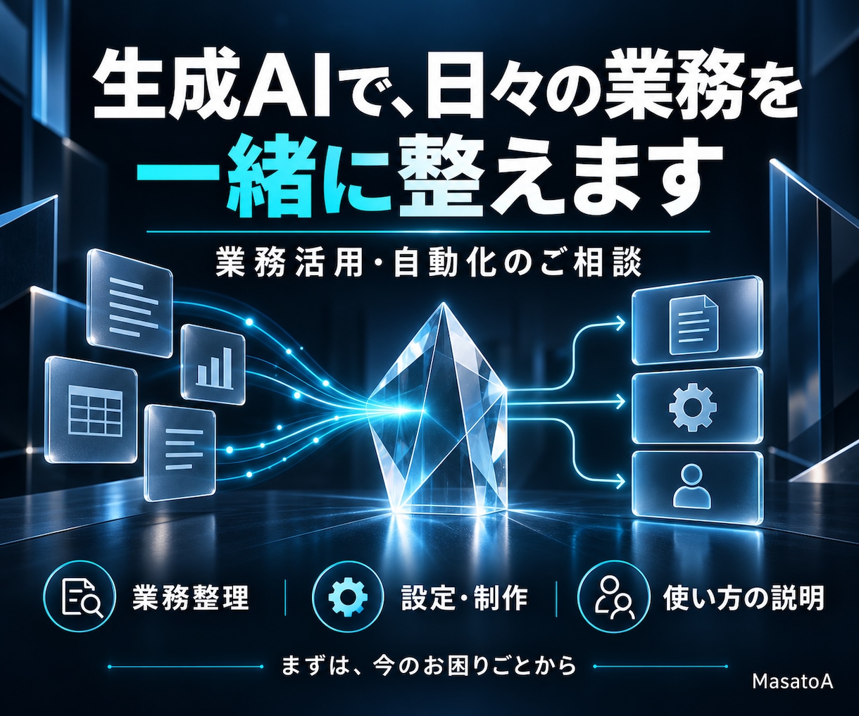 生成AIの業務活用と自動化を支援します 現場の困りごとを整理し、使える仕組みづくりまで イメージ1
