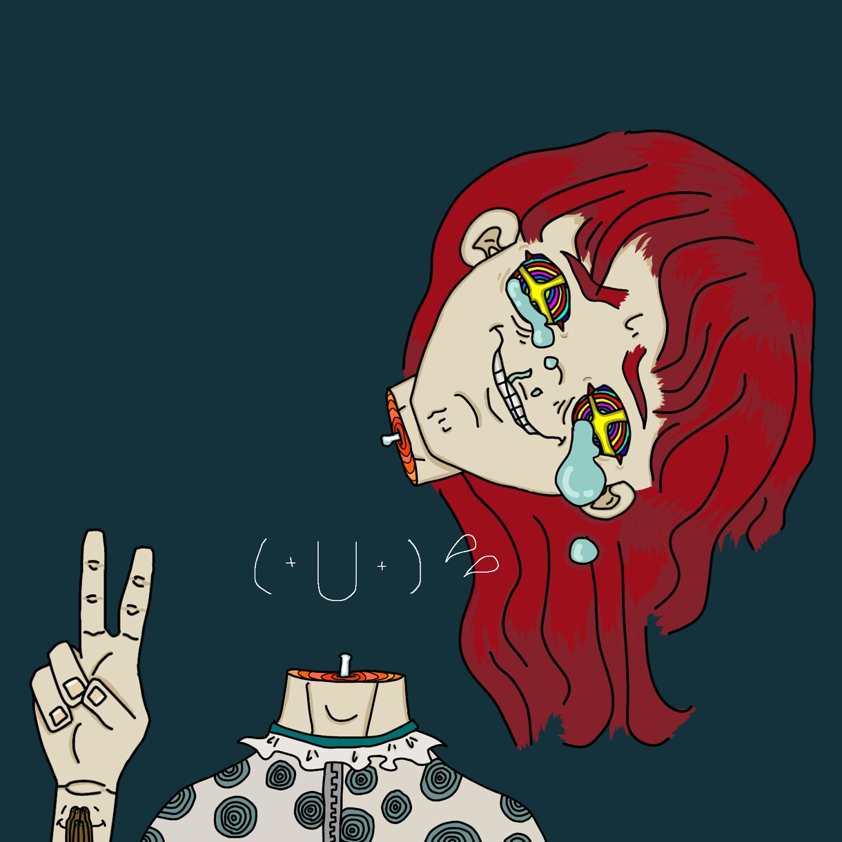 ポップで少しサイケ混じりの可愛い絵を提供します アイコンなどに激推し！みんなとかぶらない可愛いアイコンを！！ イメージ3