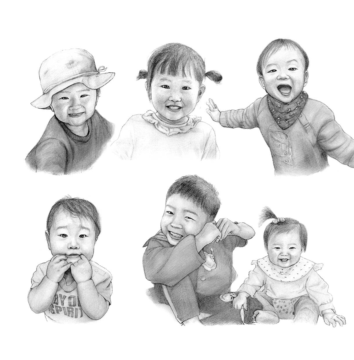リアル　鉛筆画｜写真からモノクロ似顔絵描きます 飾りたくなる一枚を、手描きで。 イメージ7