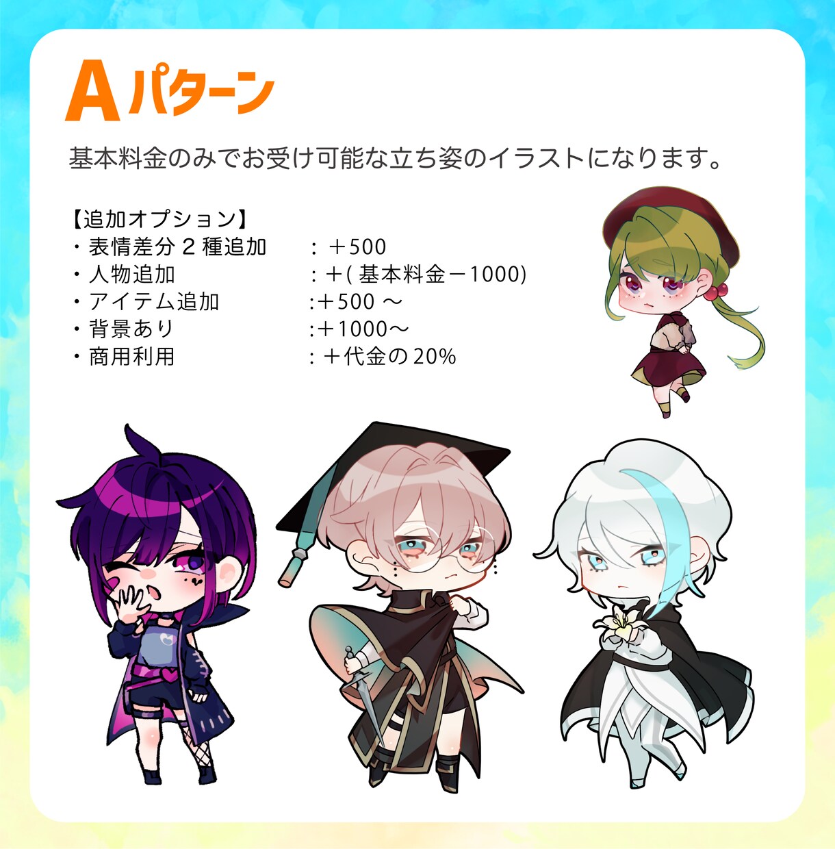 商用可◎かっこかわいいデフォルメミニキャラ描きます 季節やシチュエーションに合わせて生き生きと描くことができます イメージ3