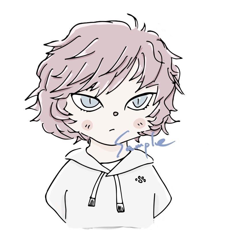 無愛想なのにかわいいオリジナルアイコンを作成します 個性的なキャラなのでSNSに最適です イメージ3
