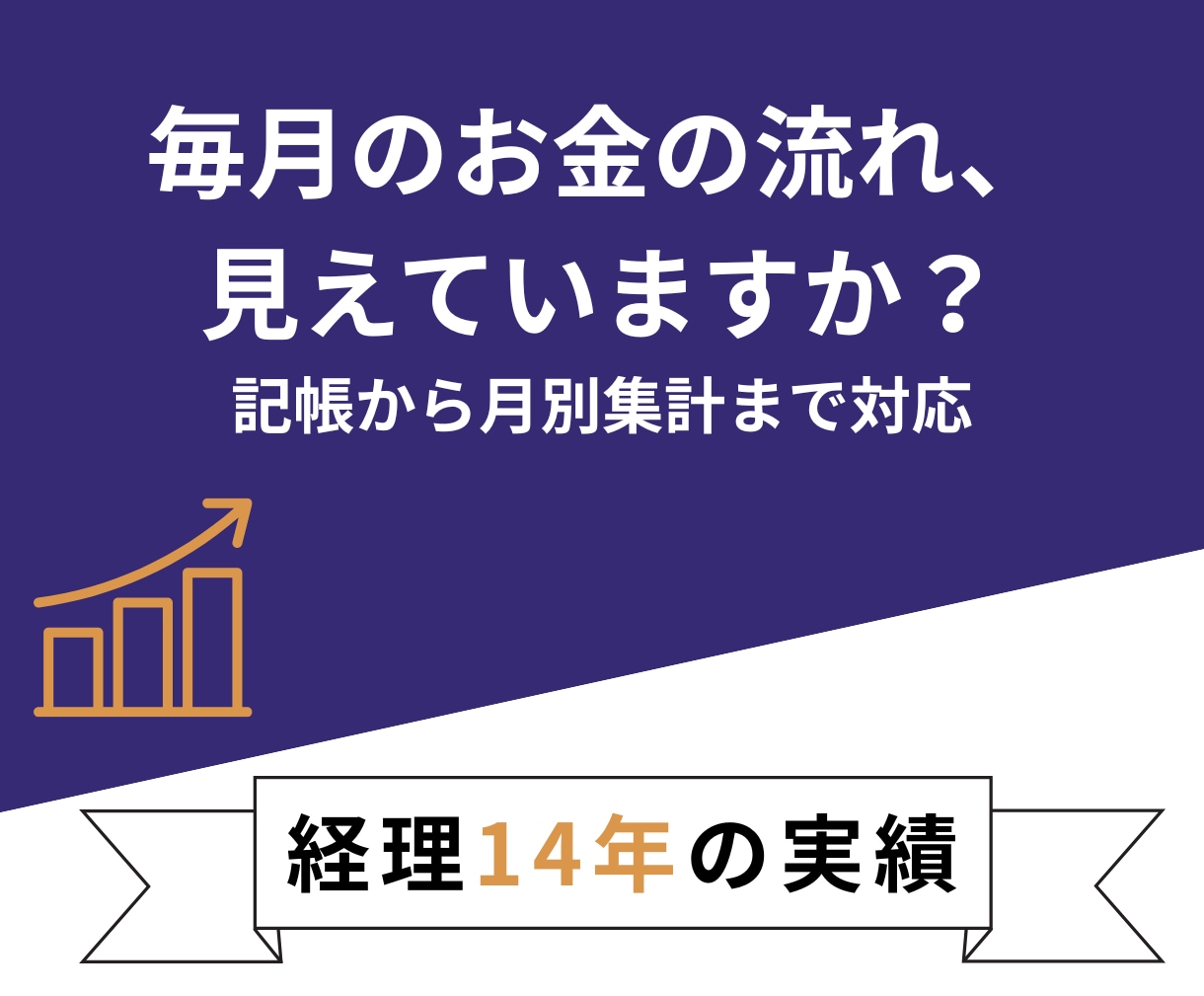 レシートや明細を仕訳し、見える化します 記帳前の資料確認・月別集計・確認事項リストまで対応します イメージ1