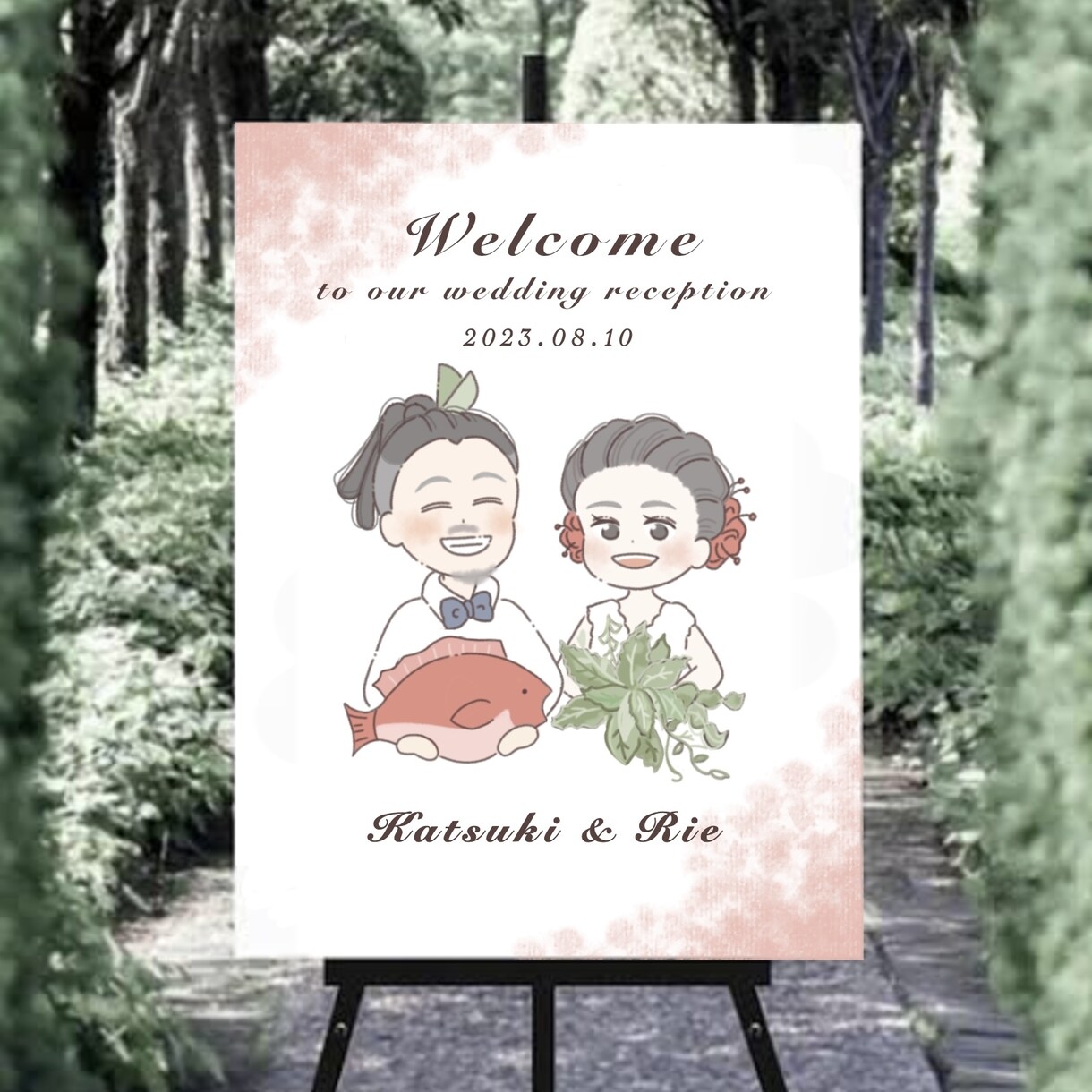 ゆるくてかわいいカップルイラスト描きます ウエディングボードや2人の記念日、誕生日のプレゼントに！ イメージ9