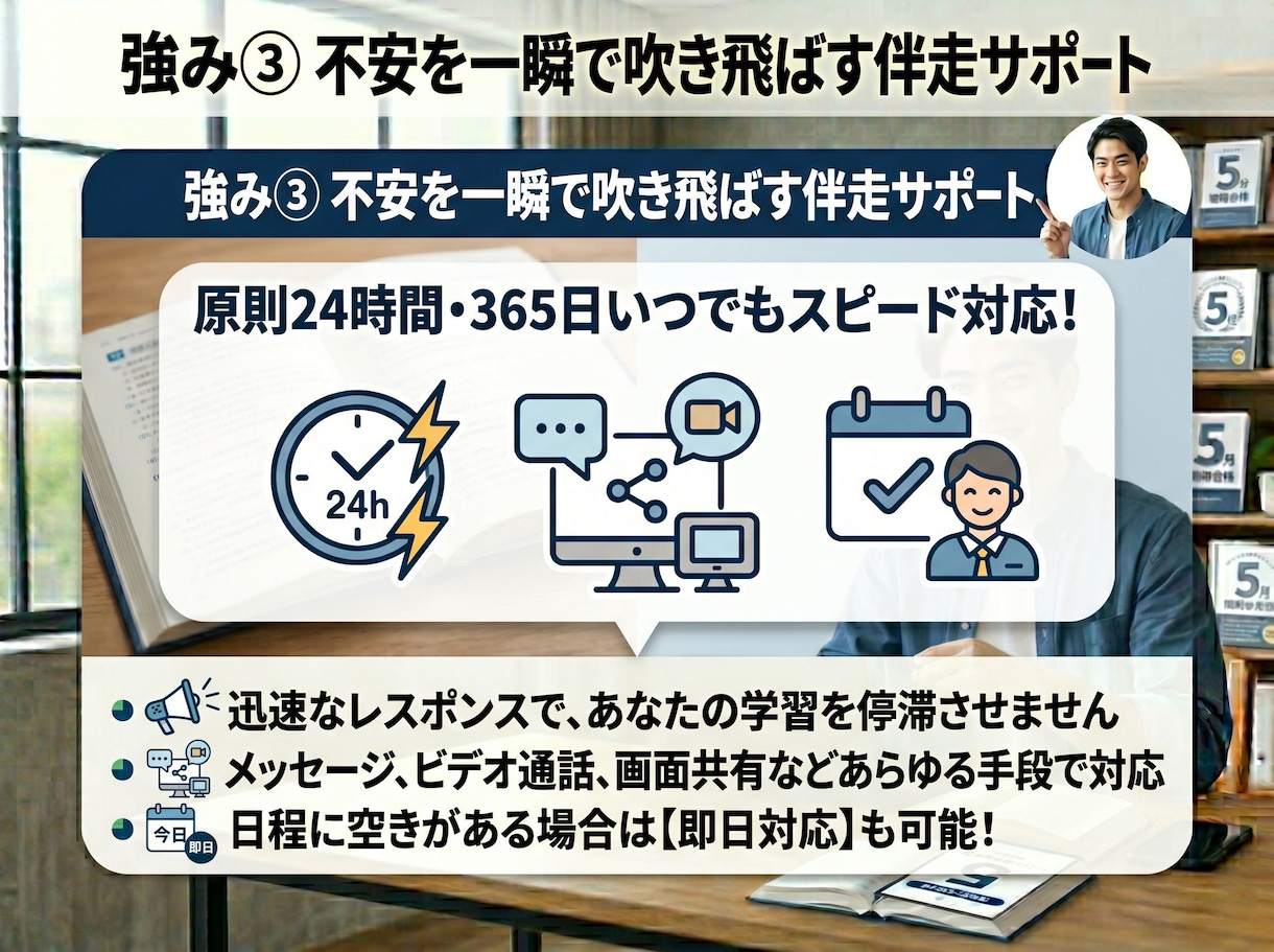 行政書士の5ヶ月一発合格のプロが合格法を教えます 24h対応／オーダーメイド計画・ビデオ通話で徹底サポート イメージ7