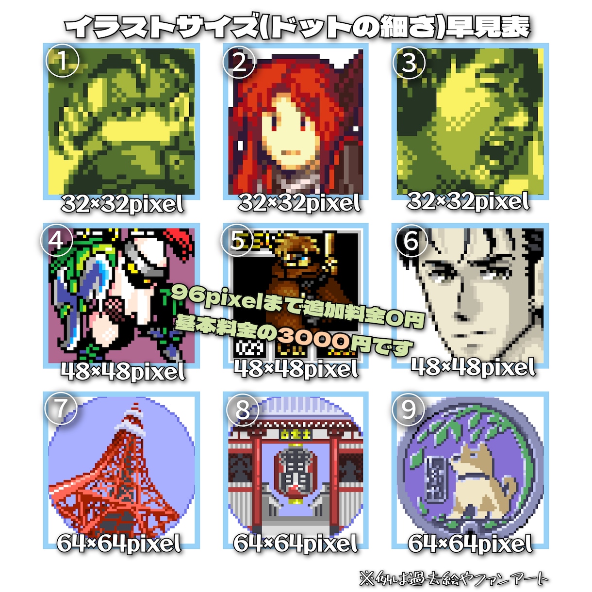 ドット絵の イラスト・SNS用のアイコン作ります 似顔絵・バストアップ・グッズイラスト・フリー依頼(プラン③) イメージ4