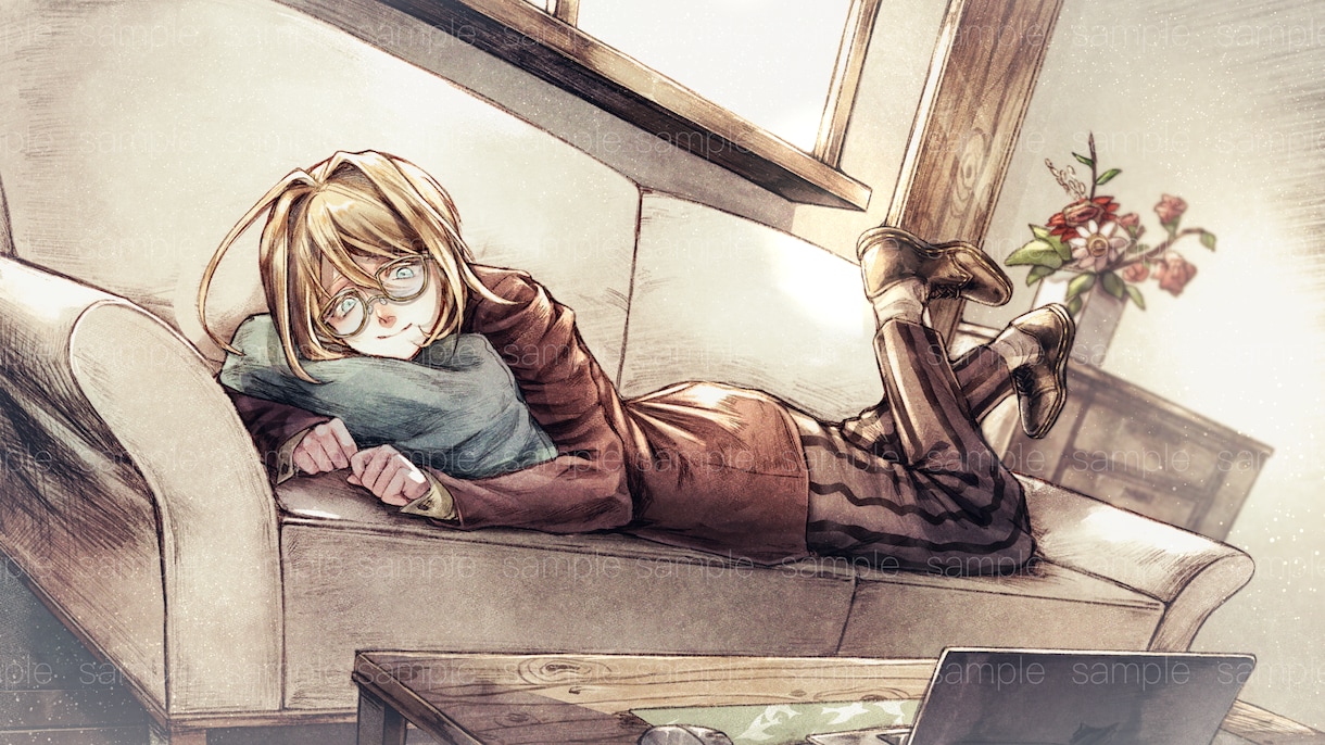 背景付き美麗イラストお描きします 商用可能！小説の表紙や挿絵〜動画のMV用イラストなども対応 イメージ9
