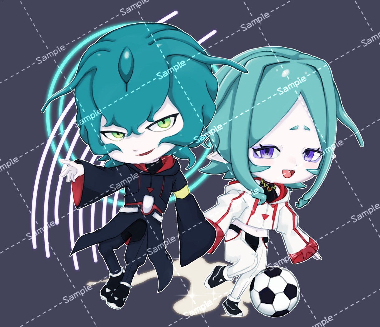 ゆるくてかわいいSDイラストをお描きします 夢絵/創作/コテ同/配信者様へのイラストプレゼントにも！ イメージ5