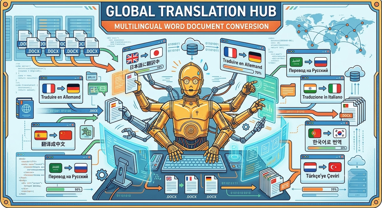 Word文書を英語、韓国語、中国語に格安翻訳します 文書フォーマットを維持したままWordを機械翻訳しませんか？ イメージ1