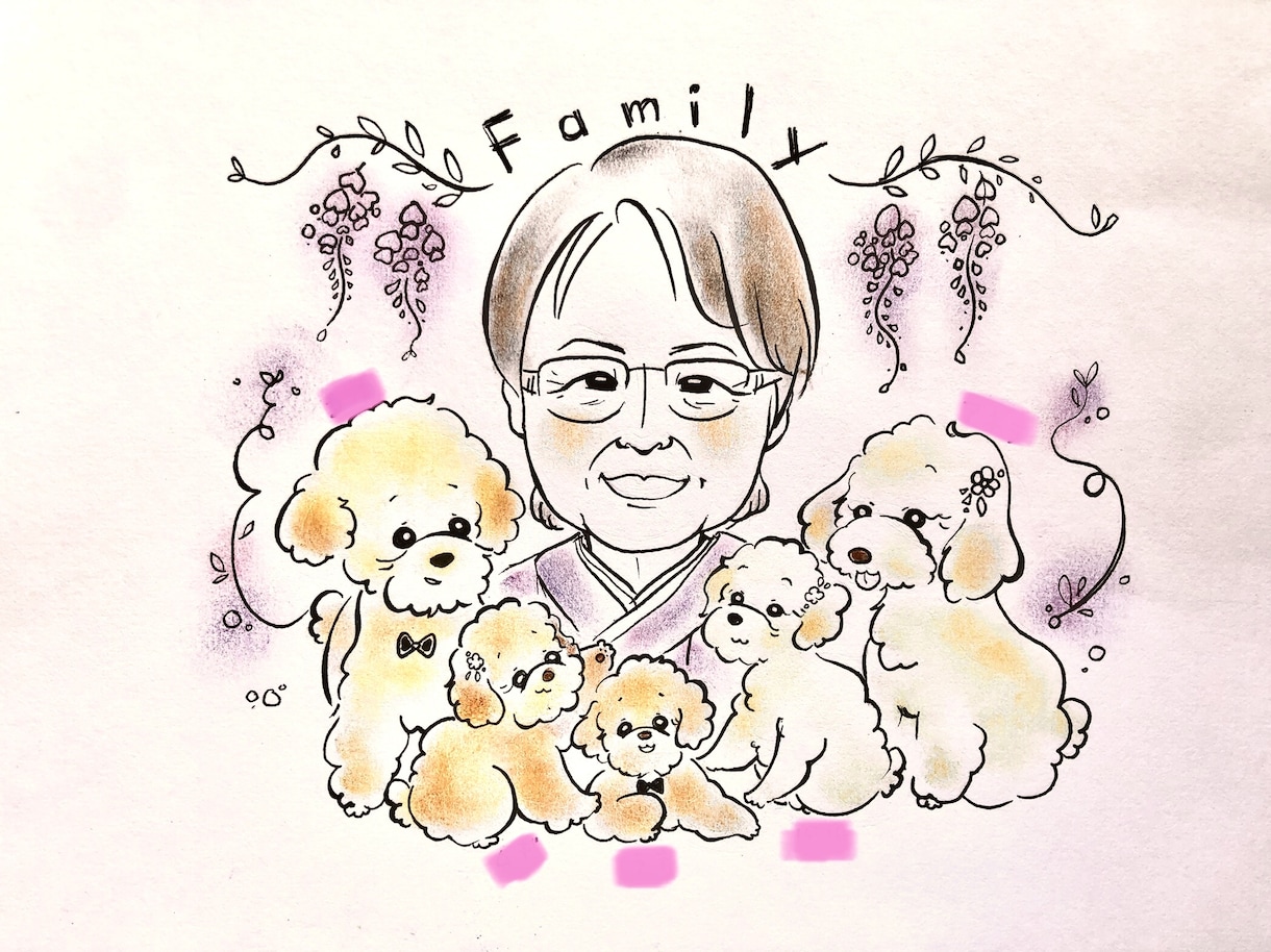 シンプルでほんわかあたたかい似顔絵描きます お祝いや贈り物、記念日、アイコン、ペット◎細かいご要望大歓迎 イメージ8