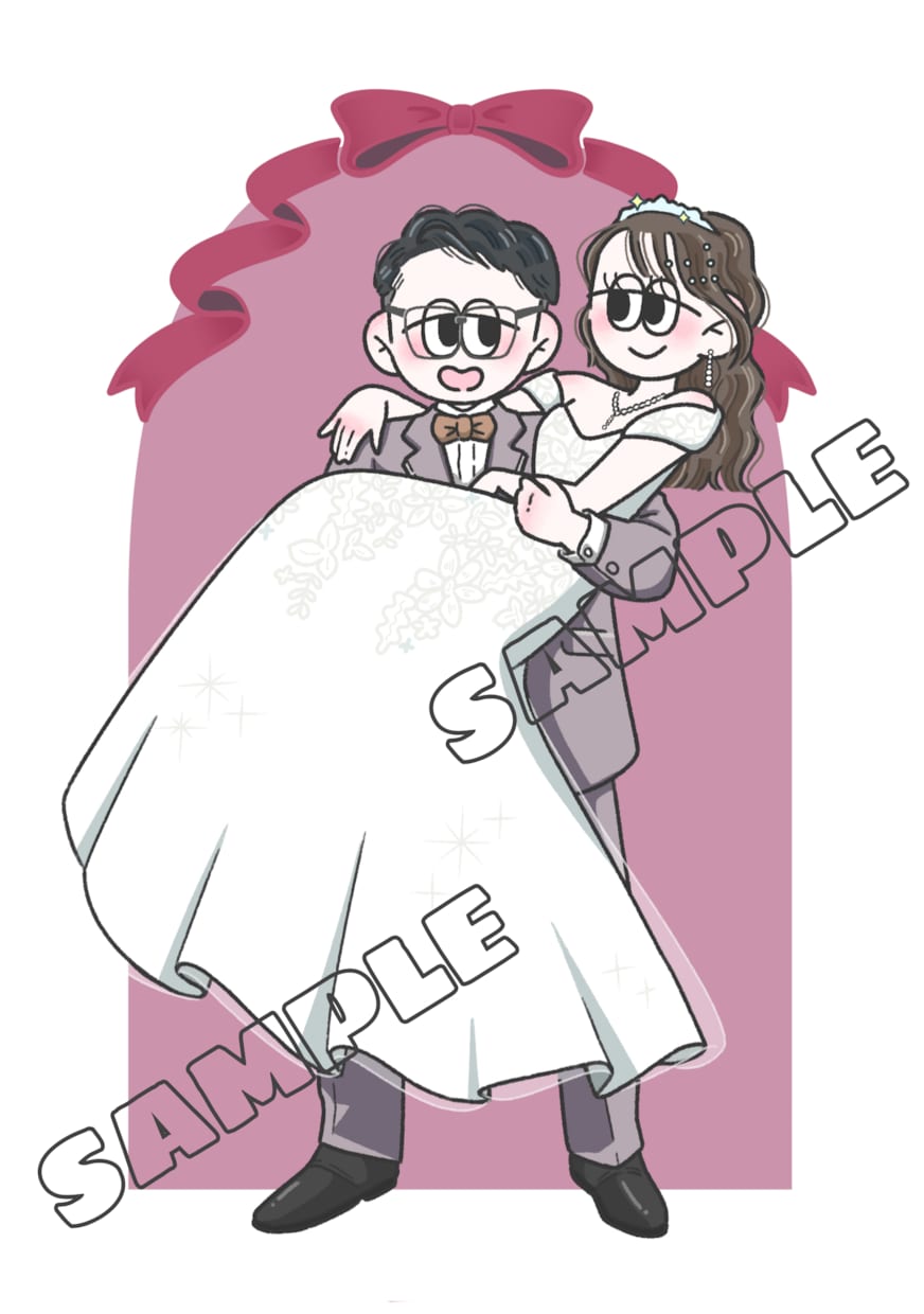 けだる目で個性的なウェディングイラスト描きます 特別な日に2人の“好き”を詰め込んだウェディングアイテム イメージ3